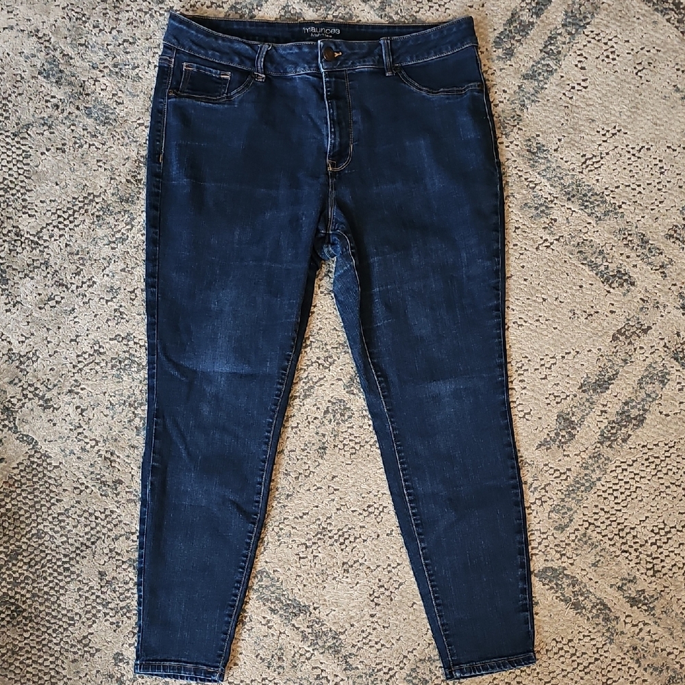 Maurices Dark Indigo Skinny Jeans
